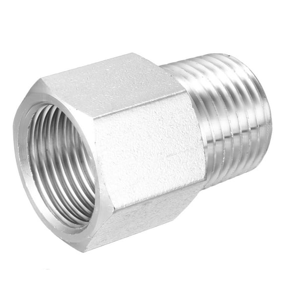 Unique Bargains Pipe to Fitting Adapter, Pressure Gauge Adapter 1/2 NPT Male Pipe x M20x1.5 Female Pipe