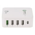 thumbnail image 2 of SIIG 5-Port Smart USB Charger plus Organizer Bundle with QC3.0 & Type-C - White, 2 of 6