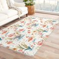 thumbnail image 1 of Flamingo Rugs for Living Room Bedroom - Flower Rug 5x6 - Colorful Carpet for Home Decor - Washable Non Slip Patterned Indoor Large Area Rug - Soft & Low Pile (ZL&730), 1 of 7