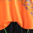 thumbnail image 4 of KPOPLK Boys 2-piece Clothes Teen Boys Short Sleeve Graphic T-Shirt and Shorts Set, Lightweight & Breathable Size 15-16 Years,Orange, 4 of 5