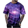 thumbnail image 1 of LUOGENLI T-shirts pour Hommes Printemps et Automne Imprimé Intégral Manches Courtes Col Rond t-Shirt Floral Tendance Mode Chemise de Base T-shirts Graphiques Pêche Pâques Violet TTTG, 1 of 4
