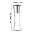 thumbnail image 3 of Linnome Refillable Stainless Steel Pepper Salt Grinder Set Adjustable Coarseness Glass Body Spice Mill Needs, 3 of 9