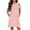 Light Pink, variant on Arshiner Girls Summer Dress Short Sleeve Cold Shoulder Solid Color Swing Casual Dresses with Pockets