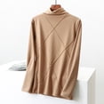 thumbnail image 2 of Men's Cargo Pants Women Thermal Underwear Top Long Sleeve Women Long Sleeve Climate Right Womens Women's Thermal Tops Winter Thermals for Men Heavy Weight Thermals Climate Right Khaki L, 2 of 3
