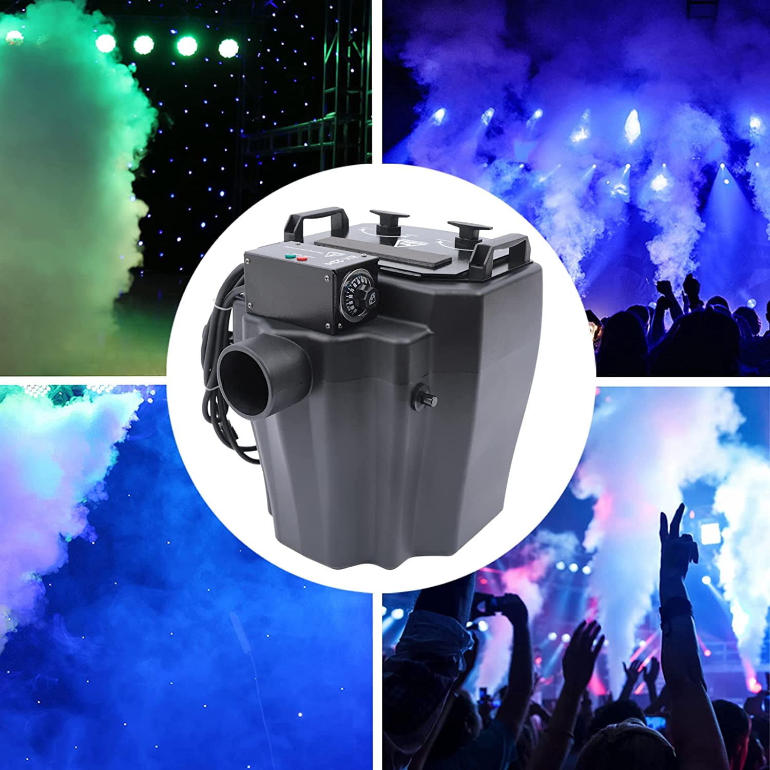MONIPA Dry Ice Low Lying Fog Machine 6000W Professional for Indoor Outdoor Stage Special Events Wedding Party Club