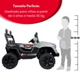 thumbnail image 3 of Montable Electrico Camioneta para Niños Control Remoto Luz Led 12v - Gris, 3 of 7