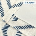 thumbnail image 3 of DriftAway Farmhouse Double Layer Linen Blackout Tie Up Curtains Thermal Insulated Striped Fully Lined Balloon Roman Shade Bathroom Window Adjustable Rod Pocket 39 Inch by 55 Inch Briony Navy, 3 of 8