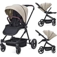 thumbnail image 1 of Foldable baby stroller: high landscape pushchair, lightweight aluminum frame, waterproof fabric, reversible backrest, adjustable footrest, peekaboo canopy, grande almacenamiento basket, cup ho..., 1 of 10
