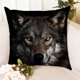 thumbnail image 4 of Funda de cojín de lino con estampado de animales para sofá y salón | Funda de cojín con estampado de león y ranura | Funda de almohada decorativa de poliéster de 45 x 45 cm, 4 of 6