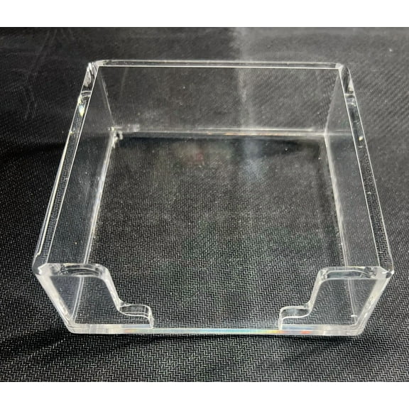 Clear Acrylic Sticky Note Holder Desk Organizer 3.94" X 3.94" X 1.77" Memo Dispe
