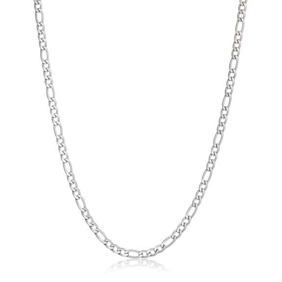 Metro Jewelry Stainless Steel 3MM Figaro Chain Necklace - 22 Inch