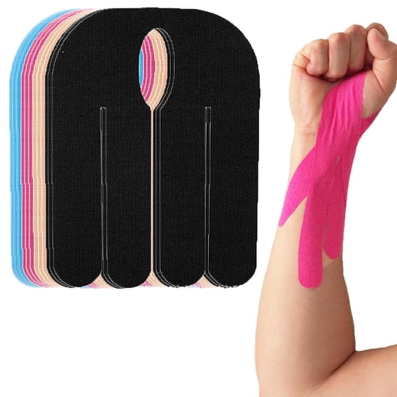 otnbgsr Precut Wrist Tape 12 Pcs Elastic Athletic Tape Waterproof Breathable Easy Apply Support Tape for Gym Training Running Fitness