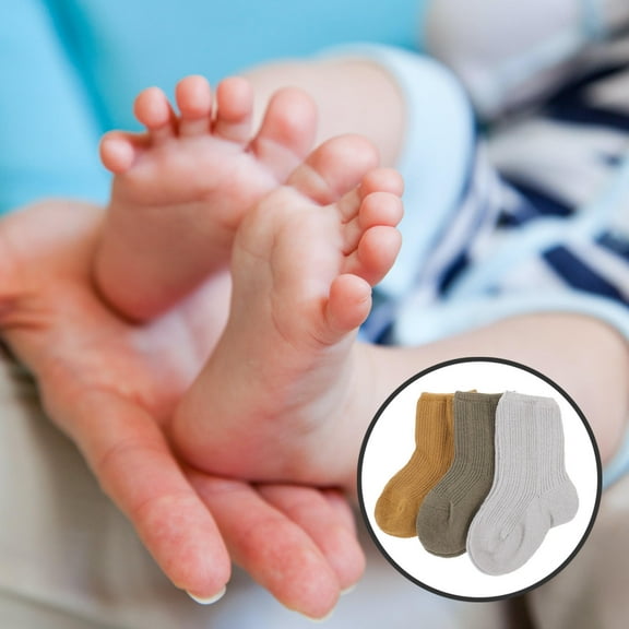 LOLIPPYY 3 Pairs Kids Socks Combed Cotton Assorted Color for Spring Autumn