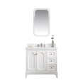 thumbnail image 2 of Water Creation Queen 36"W Wood Single Bathroom Vanity in Pure White & Nickel, 2 of 4