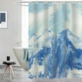 thumbnail image 4 of Marble Shower Curtain Abstract Bath Curtain for Bathroom Bathtub Home Decor Ink Texture Waterproof 72"x72" with 12 Hooks, 4 of 7