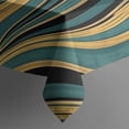 thumbnail image 3 of Teal Gold Marble Pattern Rectangle Tablecloth 60"x84",Waterproof Polyester Rectangle Table Cloth, Wipeable Spillproof Polyester Tablecloth for Dining, Camping, Indoor and Outdoor, 3 of 5