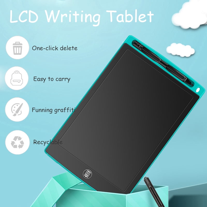 Sky Blue Saying Portable 8.5-inch Mini LCD Writing Board Drawing Board Rewritten Doodle Board for School Fridge or Office 