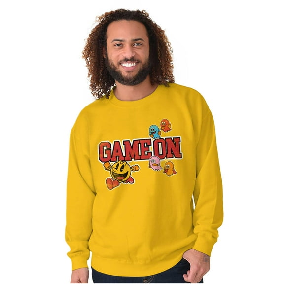 Retro Arcade PACMAN Ghosts Game On Sweatshirt for Men or Women Brisco Brands 2X