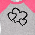 thumbnail image 4 of Inktastic Three Black Hearts Boys or Girls Baby Bodysuit, 4 of 5