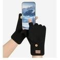 thumbnail image 6 of shoper Winter Thermal Fingerless Gloves Mittens, Knitted Convertible Mittens Flap, Warm Gloves wioth Flap Cover for Women and Men, 6 of 8