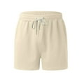 thumbnail image 5 of ORQ Men's Loose Pockets Drawstring Solid Casual Sport Short Pant, 5 of 6