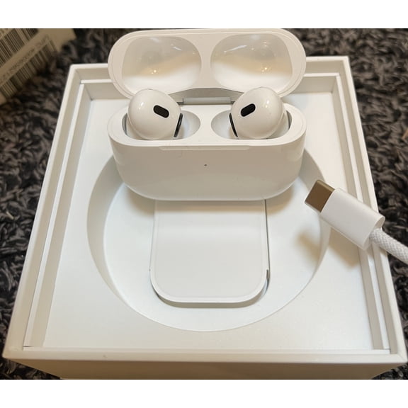 Pre-Owned Apple AirPods Pro 2 White With USB-C Charging Case In Ear Headphones MTJV3AM/A - C