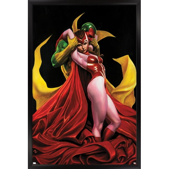Marvel Comics - Scarlet Witch and Vision - Deadpool #13 Wall Poster, 14.725" x 22.375", Framed