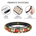 thumbnail image 2 of XMXT Christmas Checker Elements Steering Wheel Cover, Elastic Non-Slip Universal Fit Car Decor Accessories Protector for Auto SUV Trucks, 2 of 8
