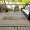 thumbnail image 6 of Addison Rugs Chantille Indoor/Outdoor Transitional Stripes Taupe Washable Rectangle Rug, 5' x 7'6", 6 of 6