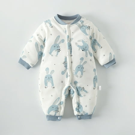 

QWZNDZGR Baby Clothes Autumn And Winter Thin Tweed One-Piece Clothes Newborn Cotton Clothes Crawling Clothes Thickened Romper Baby Cotton Clothes Winter Clothes
