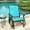 Blue, variant on ChromaCore Outdoor Swing Glider Chair,W/Study Metal Frame for Garden for Backyard,Garden and Porch