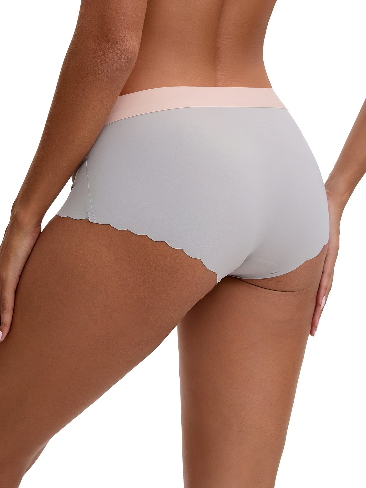 DARING DIVA Women's Ice Silk Wave Edge Maternity Panties XL Gray