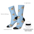 thumbnail image 4 of Haiem Cute Cartoon Corgi Pattern Crew Socks – Soft & Durable Moisture-wicking Socks, Stay-Up Fit for Business, Work, and Casual Wear Size 5-11, 4 of 6