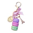thumbnail image 4 of Eosunjian Cute Macaron Cake Pendant Car Key Ring Keychain Alloy Holder Bag Purse Accessory, 4 of 7