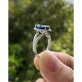 thumbnail image 4 of 2Ct Marquise Cut Lab-Created Sapphire Halo Engagement Ring 14K White Gold Plated, 4 of 4