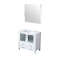 thumbnail image 3 of Lexora Home Volez 36" Single Vanity with Integrated Sink and Mirror in White, 3 of 8