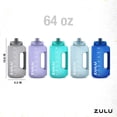 thumbnail image 4 of Botella de agua ZULU Goals de medio galón, 1,9 L, con marcador de tiempo, gris, 4 of 7