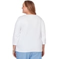 thumbnail image 2 of Alfred Dunner Womens Plus-Size Embroidered Dragonfly Floral Top, 2 of 4