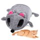 thumbnail image 5 of Cama para dormir para mascotas con forma de ratón, cueva que mantiene el calor, suave y cómoda casa nido para gatos, color gris, 5 of 12
