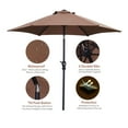 thumbnail image 5 of Ainfox 7.5ft Tan Outdoor Market Patio Umbrella with Push Button Tilt and Crank, Waterproof UV Protection, 5 of 8