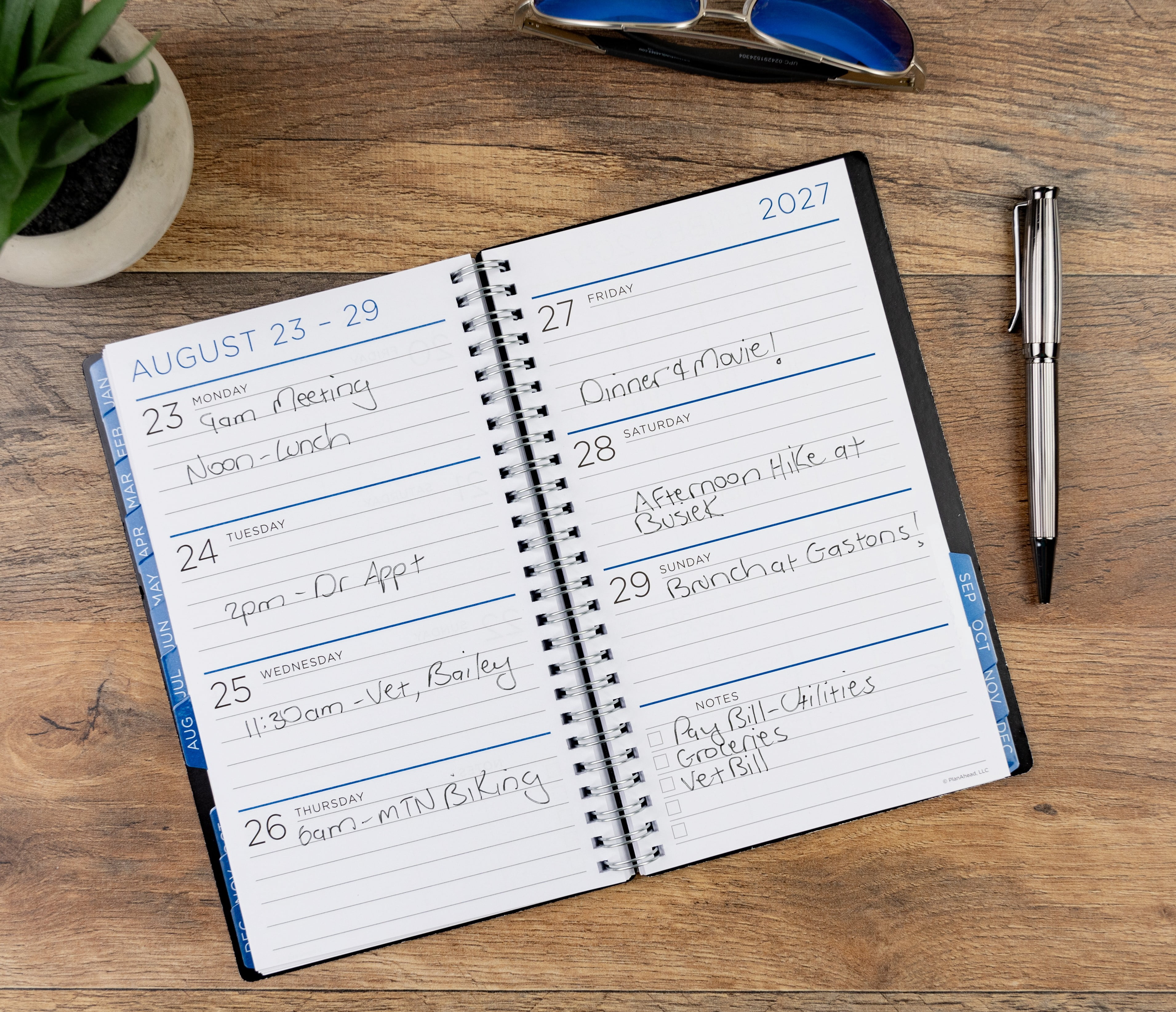 See It Bigger Monthly Weekly Planner (5.5" x 8.75") Black, 15-Month: October 2026 - December 2027