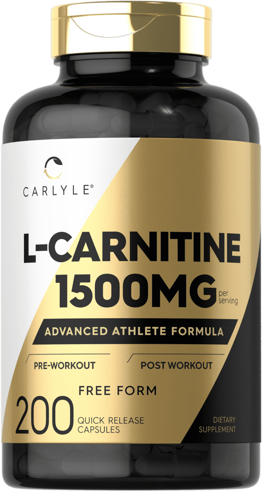 L-Carnitine 1500mg |  200 Capsules | Advanced Athlete Formula | Workout Supplement | Non-GMO, Gluten Free | By Carlyle