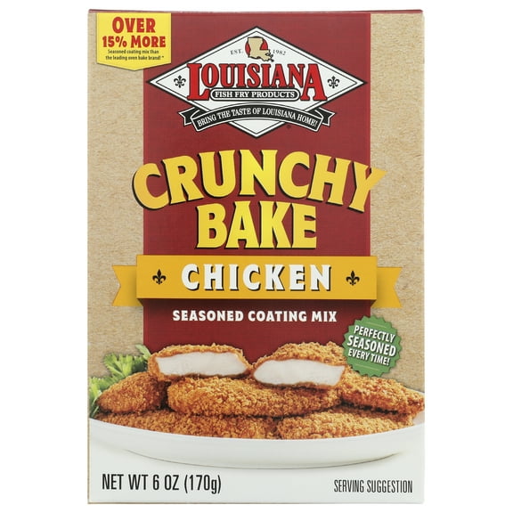 Louisiana Fish Fry Products  Ssnng Crunchy Bake Chkn  6 Ounce (Pack Of 6)