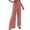 Pink, variant on Meichang Womens Lounge Pants High Stretchy Waisted Ribbed Knit Palazzo Pants Solid Color Loose Fit Wide Leg Pants 2024 Summer Beach Work Casual Flowy Trousers Beige S