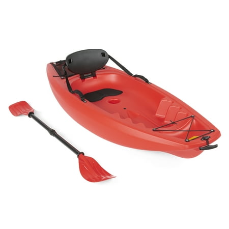 Best Choice Products 6ft Kids Kayak w/ Paddle, Cushioned Backrest, Storage Compartment, Wheel, (Best Cheap Kayak Paddle)