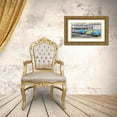 thumbnail image 3 of Frank, Assaf 24x14 Gold Ornate Wood Framed with Double Matting Museum Art Print Titled - Traditional cuban cars parked in row by the road in Havava, Cuba, FTBR 1849, 3 of 4