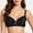 Black, variant on Womens Blue Lace Underwire Bra Demi Cup Non Padded C D E Soft Daily Wear,Size 100D