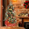 thumbnail image 4 of FOLDLIFE 3ft Pre-Lit Fiber Optic Artificial Christmas Tree with Sleigh Ride Base and Red Berries, Full Prelighted Xmas Tree with USB, 78 LED Lights and 8-Mode Lights, 4 of 7
