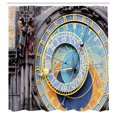 thumbnail image 3 of Ambesonne Astronomical Shower Curtain, Old Town Medieval, 69"Wx75"L, Blue and Yellow, 3 of 5