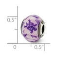 thumbnail image 3 of FB Jewels Sterling Silver Reflections Italian Decorative Purple Glass Bead, 3 of 3